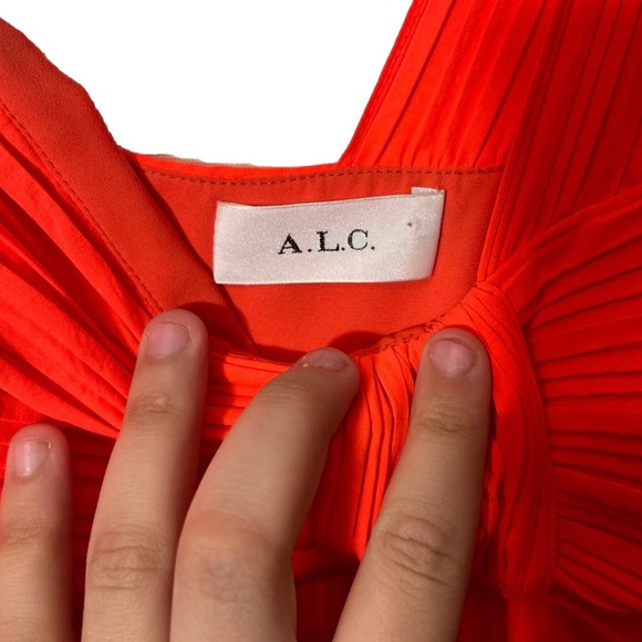 A.L.C one-shoulder plisse dress size 0 - Picture 11 of 16